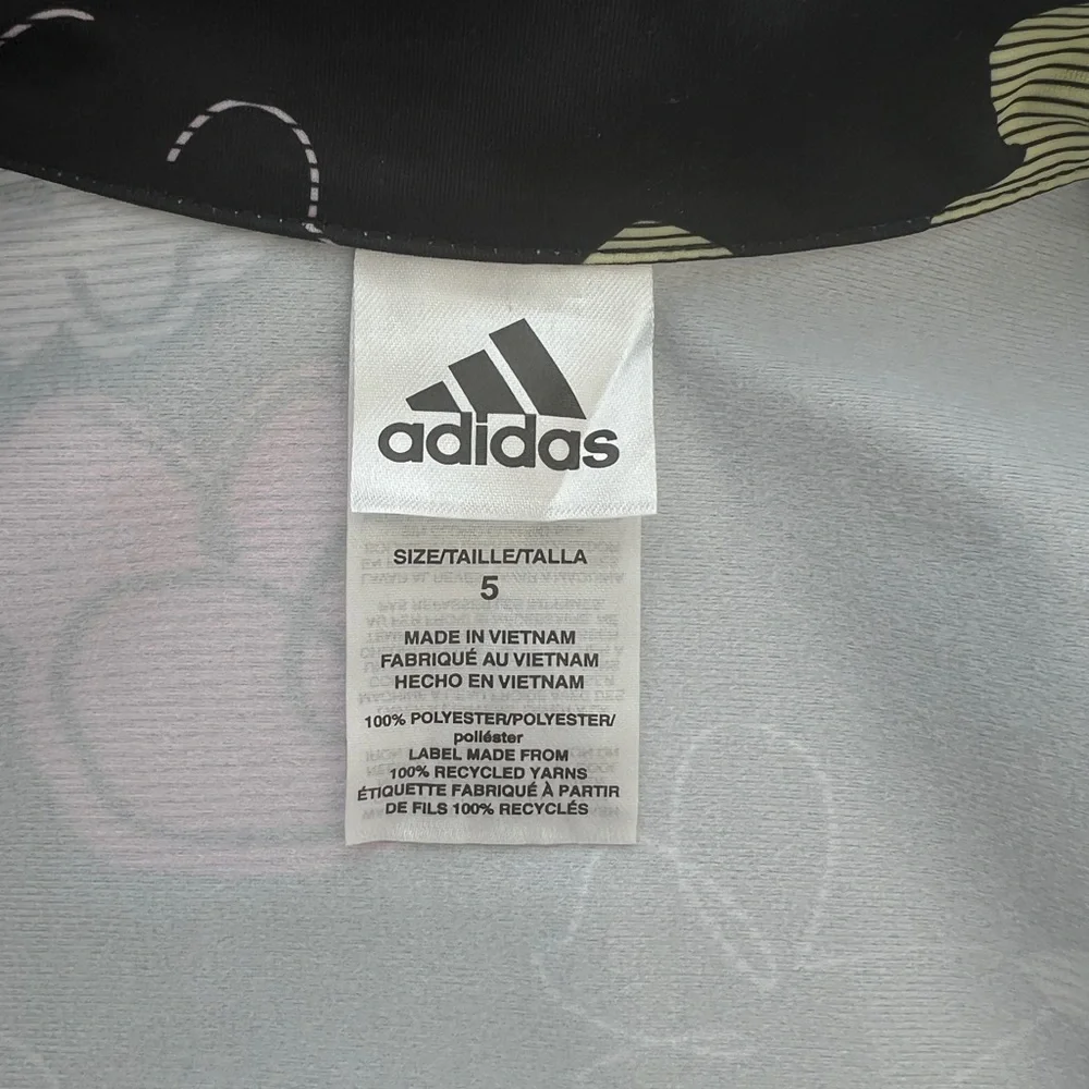 Size 5 Kids Adidas Black Jacket with Multicolor Floral Design - Picture 8 of 8